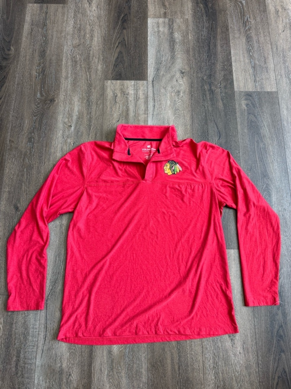 Red NHL Blackhawks Quarter-Zip Pullover Men’s size XL